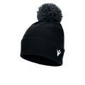 Snow PomPom Beanie BLK JR Klassisk lue med stor dusk